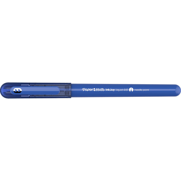 Paper Mate Inkjoy Liquid Needle Point Pen Blue 0.5 Pack of 3