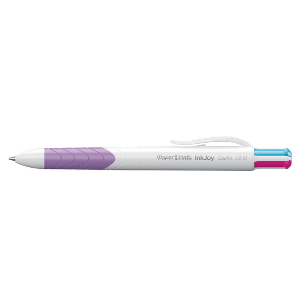 Paper Mate Inkjoy Quatro Multi Color Pen (Magenta, Blue, Purple, Lime)  Medium