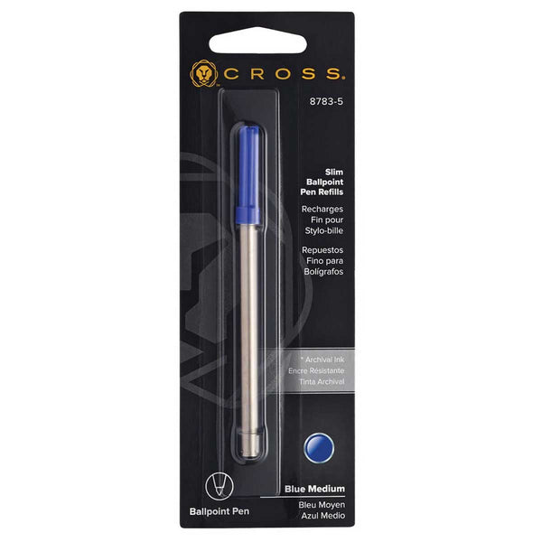 Cross Slim Ballpoint Pen Refill For Cross Click Pens, Blue Medium 8783