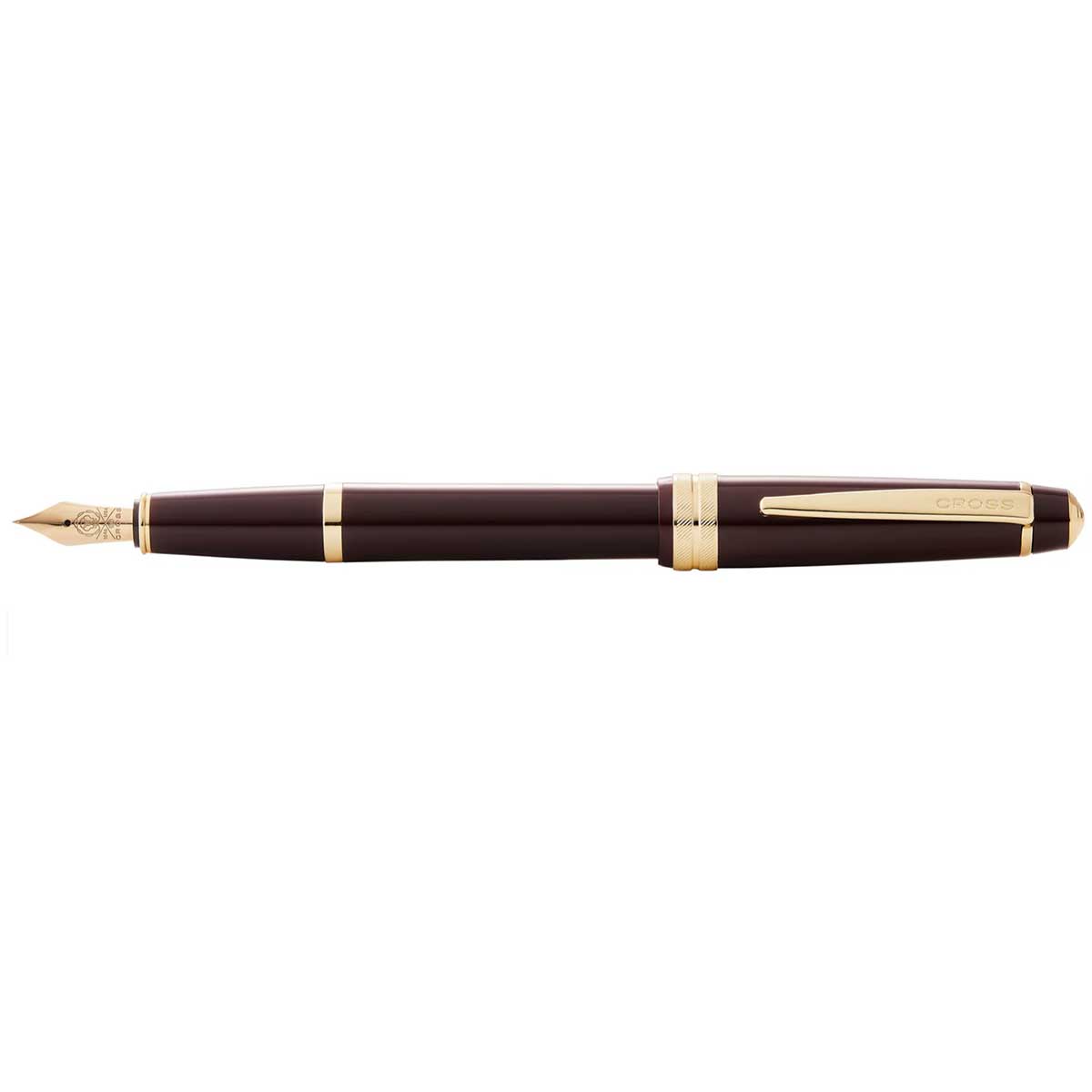 Cross Bailey Dark Red Gold Trim Fountain Pen Medium