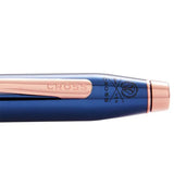 Cross Century II Translucent Cobalt Blue Lacquer Ballpoint Pen, Rose Gold AT082WG-138