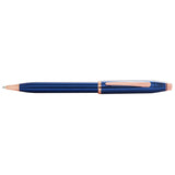 Cross Century II Translucent Cobalt Blue Lacquer Ballpoint Pen, Rose Gold AT082WG-138