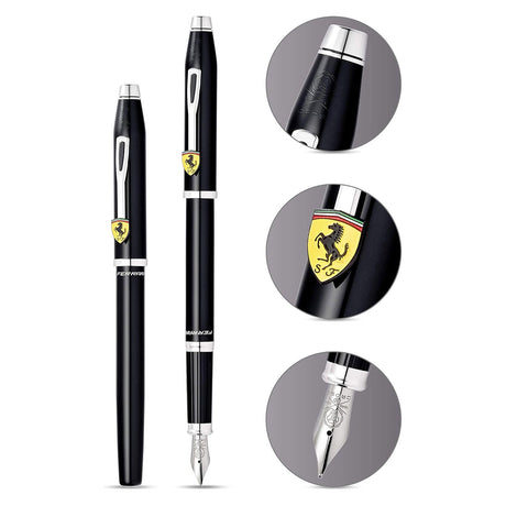 Cross Century II Ferrari Glossy Black Fountain Pen Fine Nib FR0086-119FS