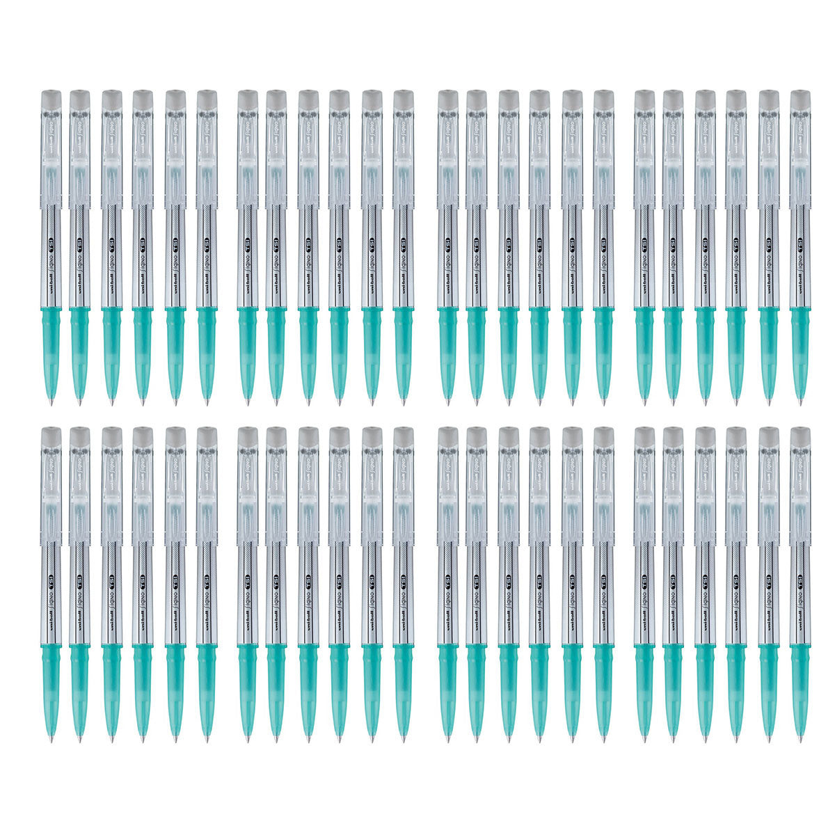 Erasable Pens Green Ink With Eraser On Top Bulk Pack of 48