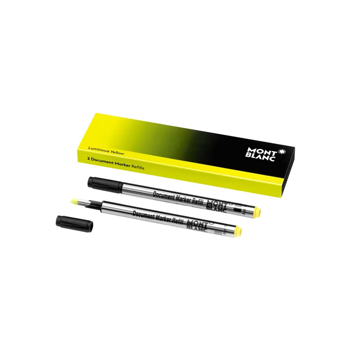 Montblanc Document Marker Highlighter Refills Luminous Yellow Pack of 2