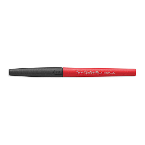 Paper Mate Flair Point Guard Felt Tip Marker Pens, Red Ink