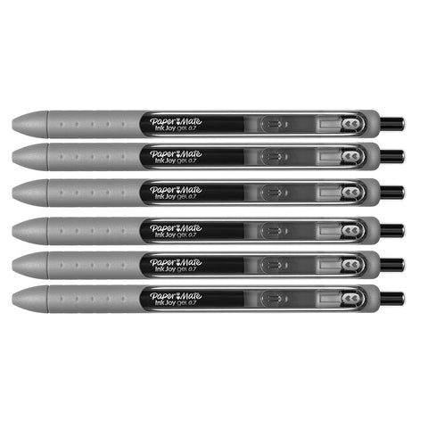 Paper Mate Inkjoy Gel Pewter Medium Point 0.7 mm Retractable Gel Pen  (Pewter Gel Ink)