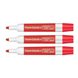 Red Dry Erase Markers Bullet Tip Pack of 3 By Paper Mate