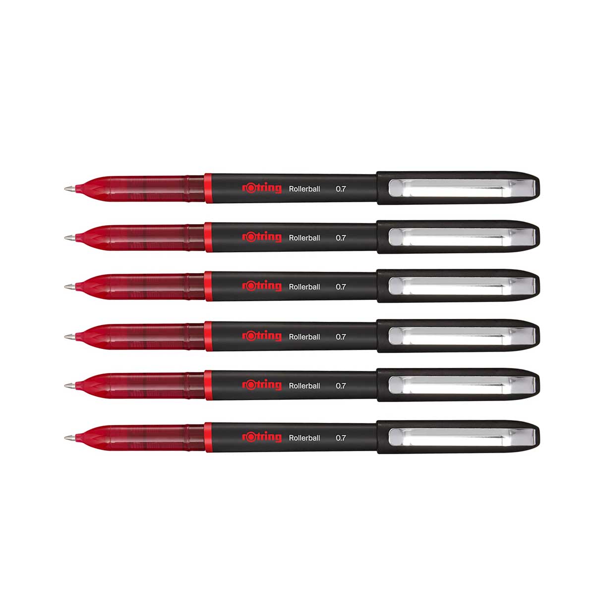 Red Ink Pens Medium Point Pack of 6 Rotring Rollerball Red Pens