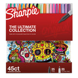 Multi Color Sharpie Ultimate Collection Pack of 45 Markers, 25 Fine and 20 Ultra Fine