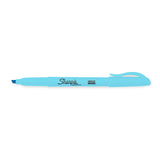 Sharpie Pocket Highlighter Light Blue Narrow Chisel Tip Smear Guard