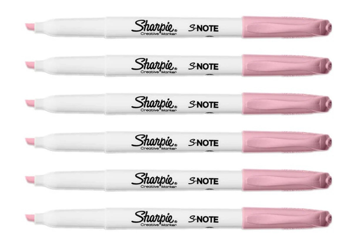 Sharpie S-Note Light Pink Creative Marker Pack Of 6