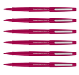 Paper Mate Flair Magenta Felt Tip Pen Medium Point Guard Pack of 6