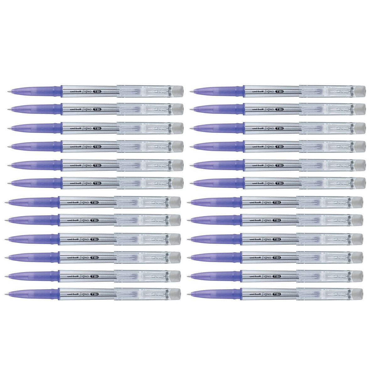 UniBall TSI Erasable Pens Violet Ink Bulk Pack of 24