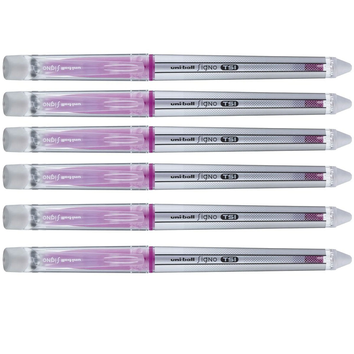 UniBall Signo TSI Erasable Pens Pink Ink Pack of 6