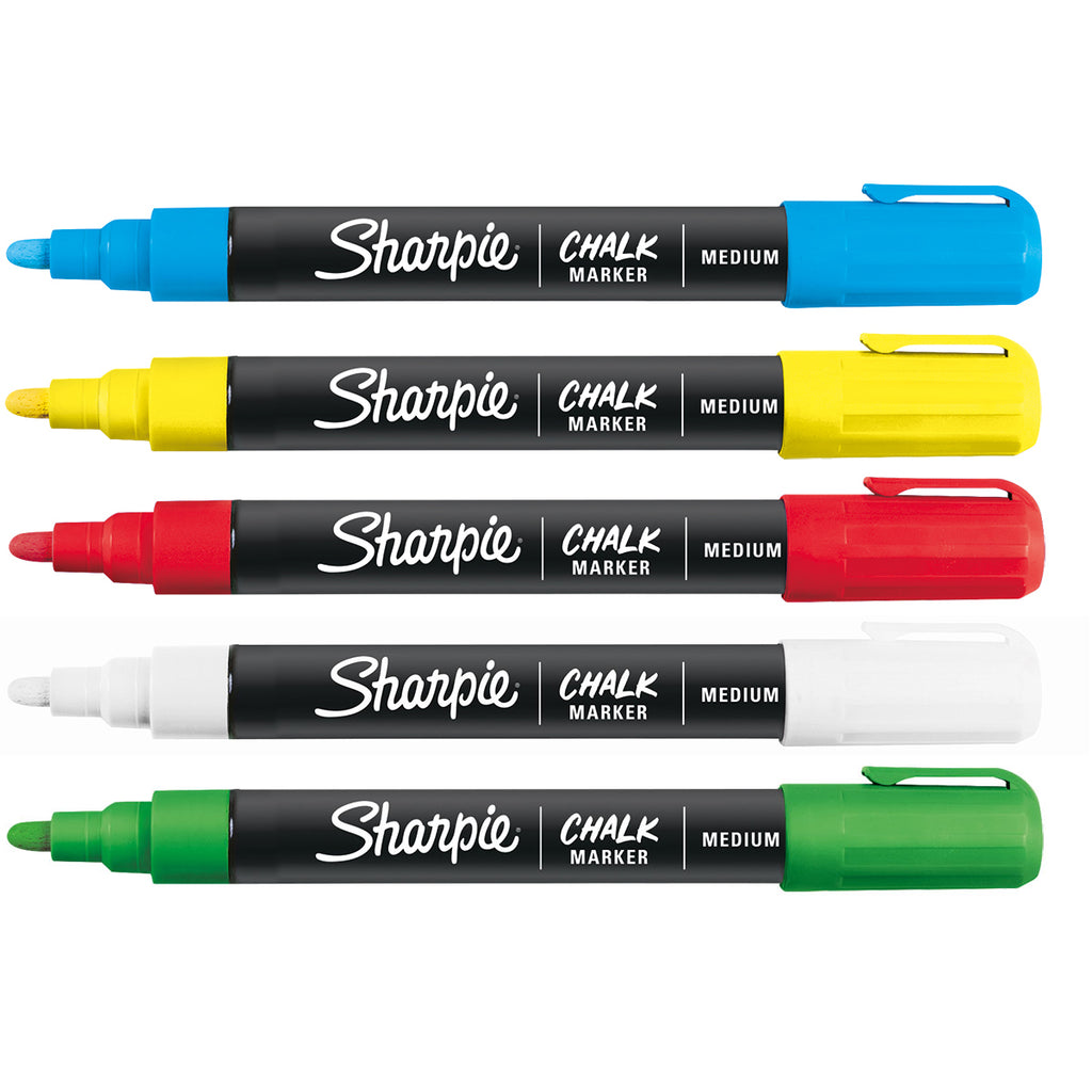Sharpie Wet Erase Chalk Markers Medium Point Assorted Colors Pack