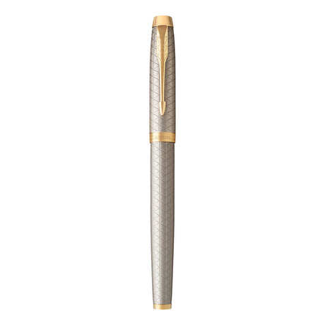 Parker IM Premium Fountain Pen, Warm Silver Gold Trim, Fine  Parker Fountain Pens