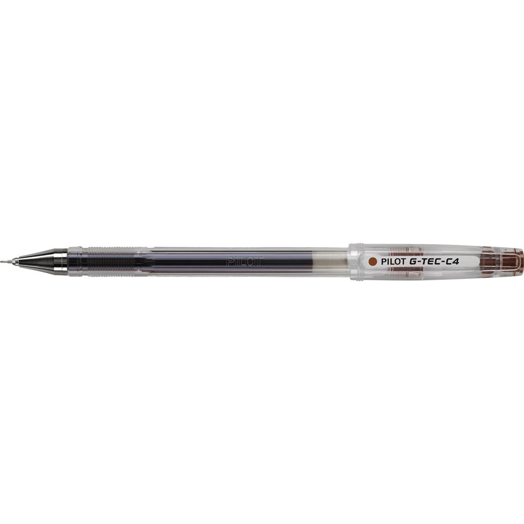 Pilot G-Tec C4 Gel Ultra Fine Brown Rollerball Pen - PensAndPencils.Net