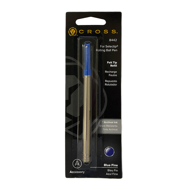 Cross Felt Tip Rollerball Refill, Blue Medium - 8441