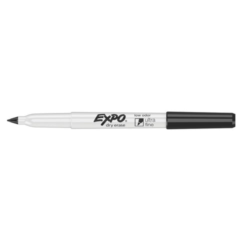 Expo Dry Erase Markers, Ultra Fine Tip, Black, 12/Pack (1871131