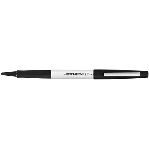 Brush Tip Pens, Fine Brush Tip, Black, Dozen