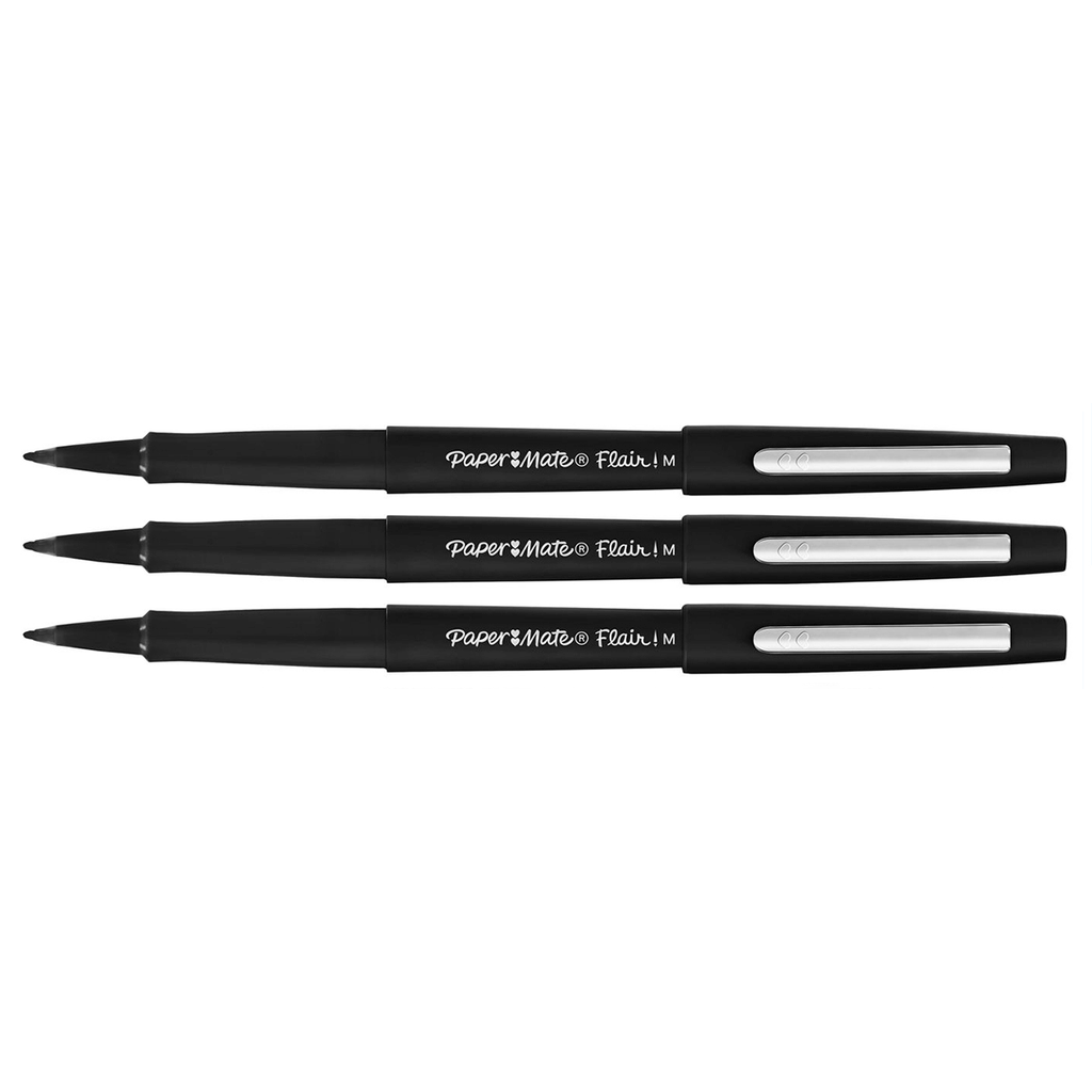 Mr. Pen- Pens, Felt Tip Pens, Black Pens, Pack of 6, Fast Dry, No