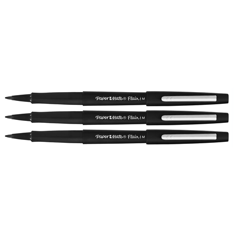 WOSWEL Black Felt Tip Pens, 60 Bulk Pack Black Pens, 0.7mm Medium Point  Felt Pens, Felt Tip Markers Pens for Journaling, Note Taking, Planner