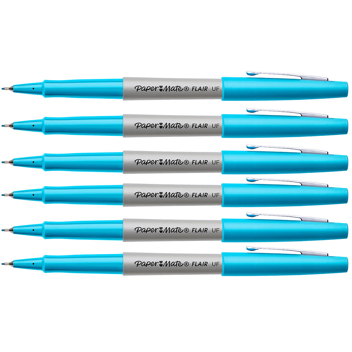 Paper Mate Flair Pen Med Sky Blue