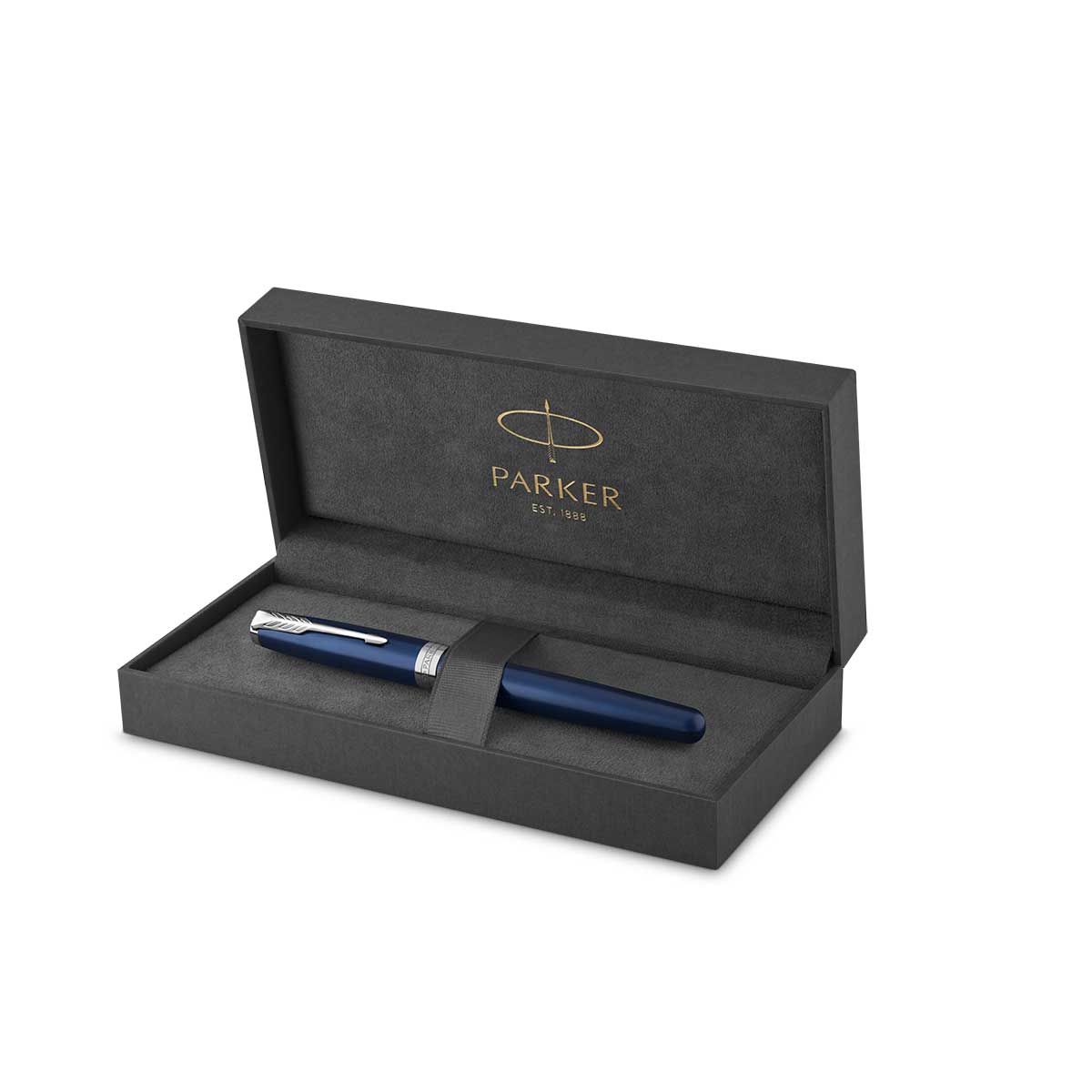 Parker Sonnet Fountain Pen - Blue Lacquer - Chrome Trim - Medium Nib