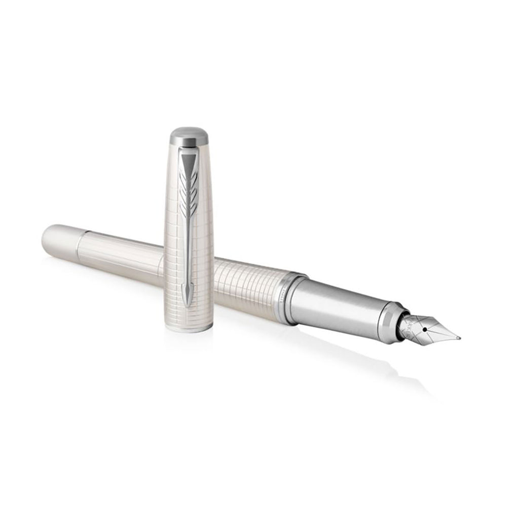 Parker IM Premium Fountain Pen - Pearl White Gold Trim, 2143652