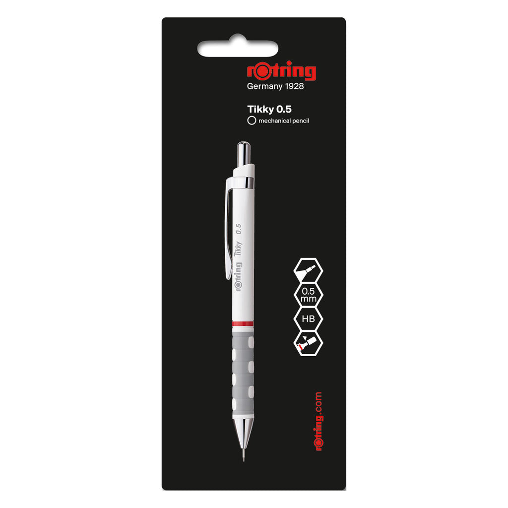 White Mechanical Pencils with Rubber Grip
