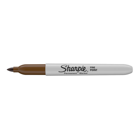 Lot of 9x Sharpie Brown Permanent Marker - Fine Point