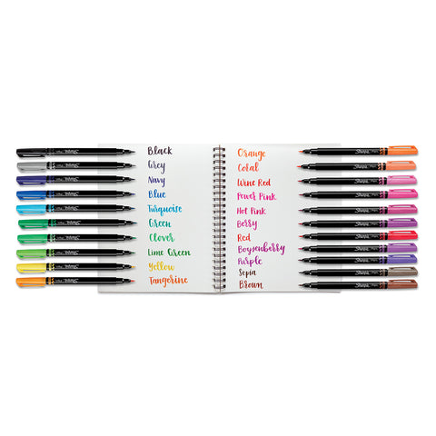 Sharpie® Brush Tip Pens, Fine Brush Tip, Black, Dozen