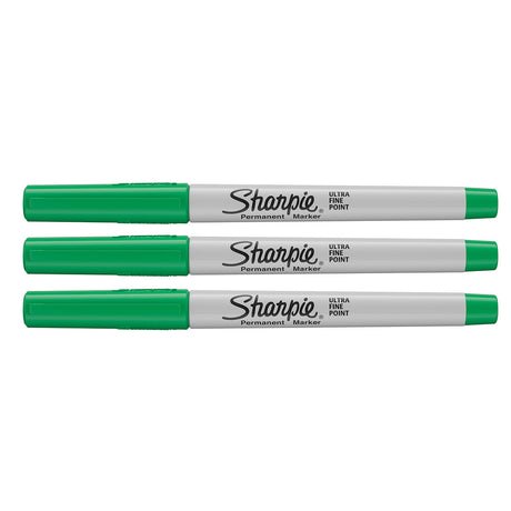 Sharpie Ultra Fine Green Markers Pack of 3  Sharpie Markers