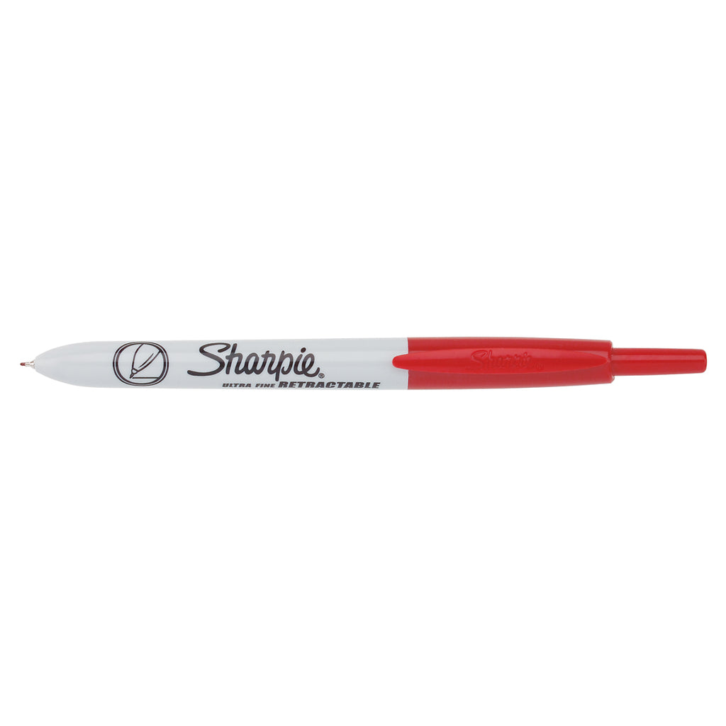 Sharpie Fine Point Retractable Markers - Fine Point Type - Red - 1 Each